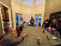 The family singing to Noah for his birthday